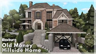 BLOXBURG: Old Money Hillside Home Speedbuild | Roblox House Build