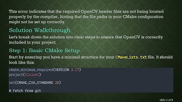 Solving the Including OpenCV with FetchContent Does Not Work Problem in CMake