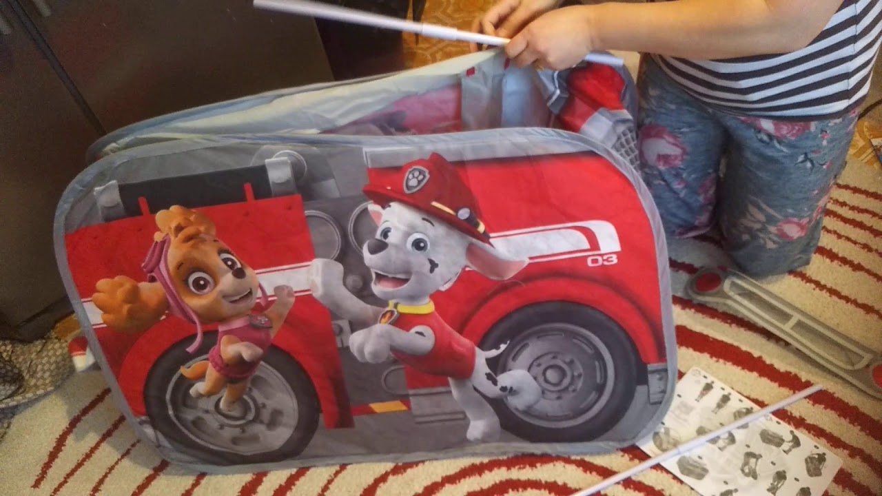 Unboxing Paw Patrol Play Tent for Kids from Nickleodeon
