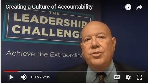 Creating a Culture of Accountability