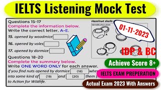 IELTS Listening Practice Test: Get a High Score with This Realistic Mock Test | 01.11.2023