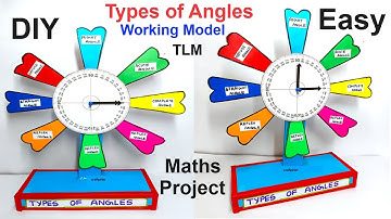 types of angles working project - maths tlm - diy - simple and easy steps | craftpiller