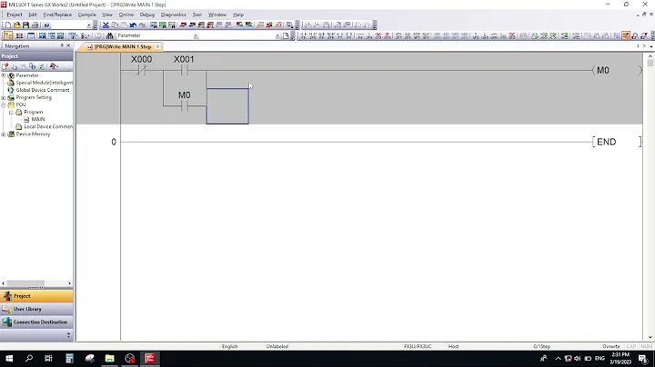 Mitsubishi plc programming tutorial for beginners - Holding Circuit | GX Works 2 tutorial