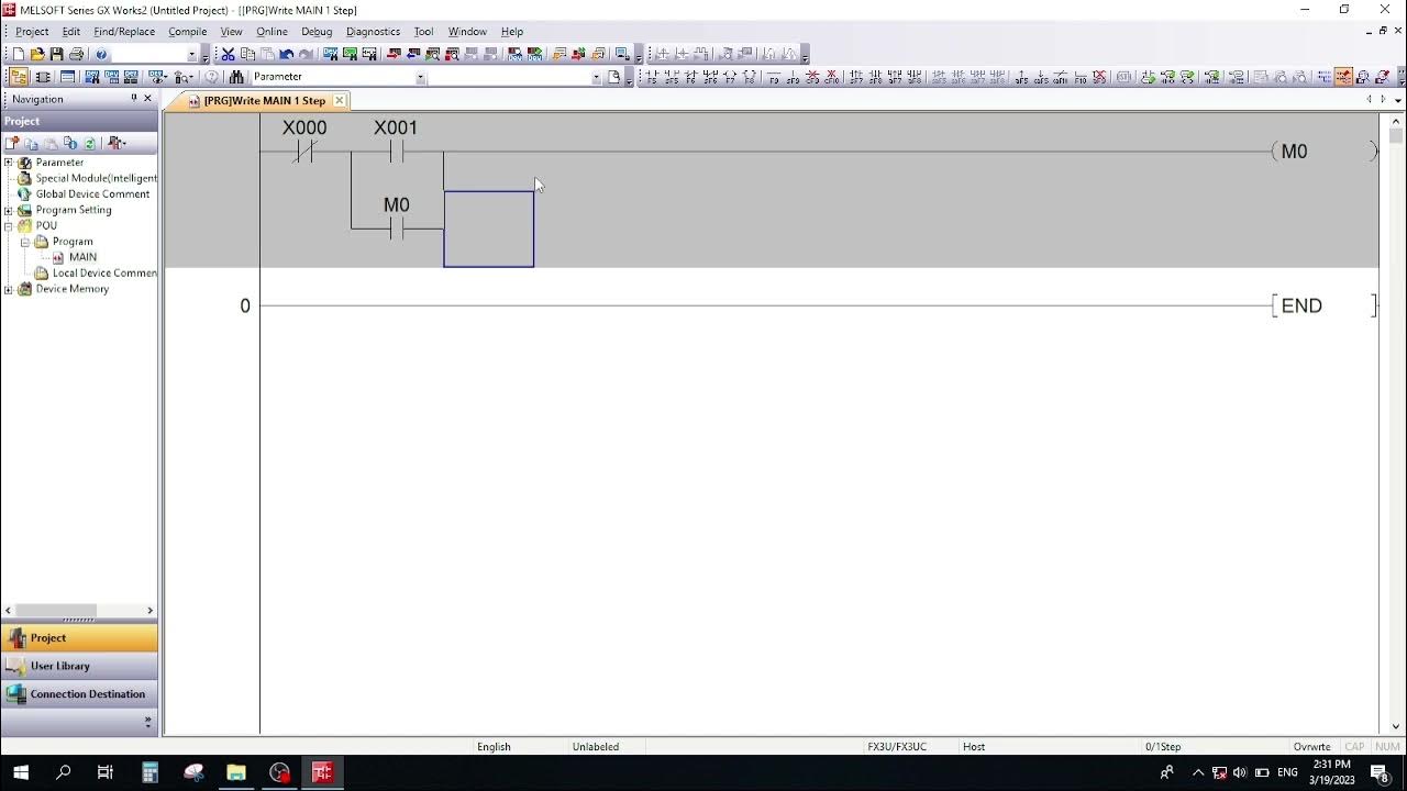 Mitsubishi plc programming tutorial for beginners - Holding Circuit ...