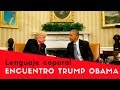 Lenguaje corporal encuentro Trump - Obama