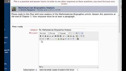 How to Post a Reply to Moodle Q&A Forums (student tutorial)