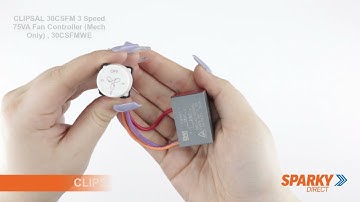 CLIPSAL 30CSFM | 3 Speed 75VA Fan Controller (Mech Only) , 30CSFMWE
