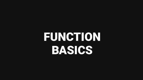 Function Basics by Sir Ahsan Abdullah Patel - For Both Intermediate and AS Students