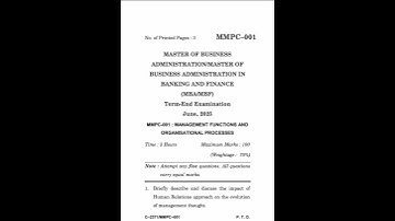 MMPC-001 Dec 2024 | IGNOU Previous Year Question Paper