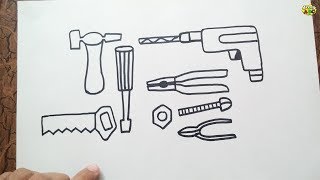 How to Draw Tools Step by Step Easy