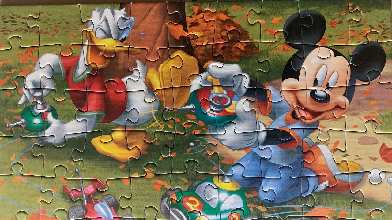 Donald Duck and Mickey Mouse puzzle jigsaw 54 mini pieces