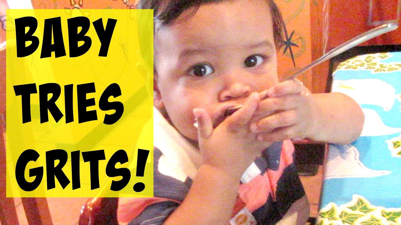 BABY TRIES GRITS FOR THE FIRST TIME! IT'S MY BIRTHDAY! YouTube
