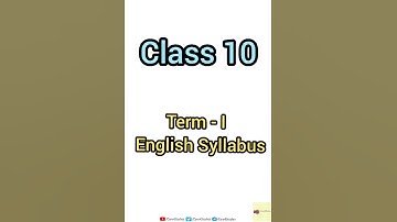 English syllabus of Class 10 Term-1 #Class10 #English #syllabus2021 #Shorts