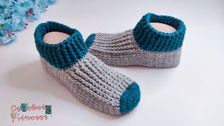 سليبر كروشيه رجالي ونسائي لاي مقاس(لكلوك ، شراب) Crocheted Slippers