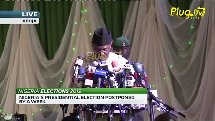 INEC Chairman Mahmood Yakubu Addresses Nigerians On The Postponed 2019 Election | plugtv