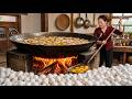 Frying 1000 Giant Eggs In A Huge Pan Over A Wood Fire | Huong Farm Life