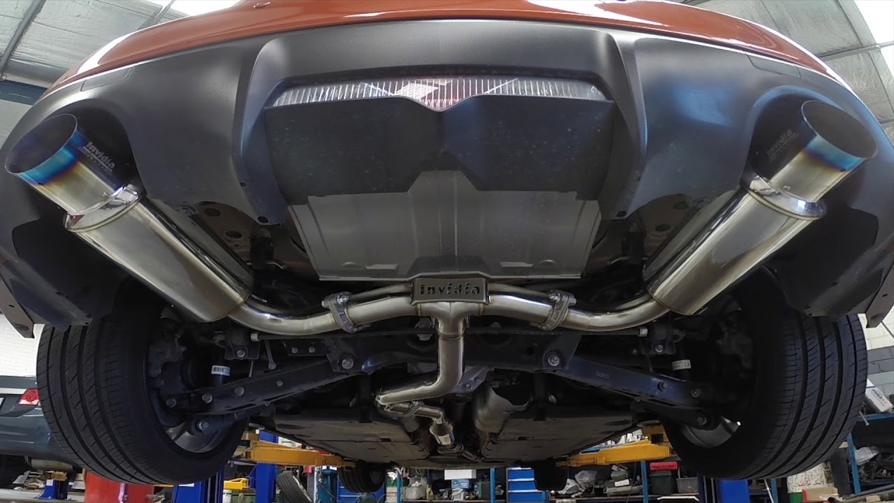 Toyota 86 Invidia Cat Back Exhaust, Before + After static rev