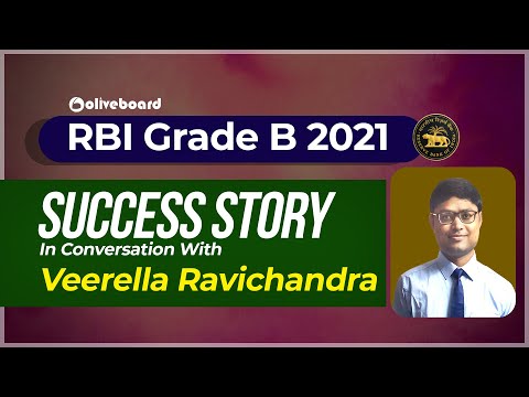 RBI Grade B 2021 Topper’s Series | Veerella Ravichandra | Strategy | Success Story