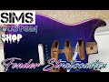 Fender Stratocaster guitar - Nebula Cyan to Green Color Shift paint by Sims Custom Shop