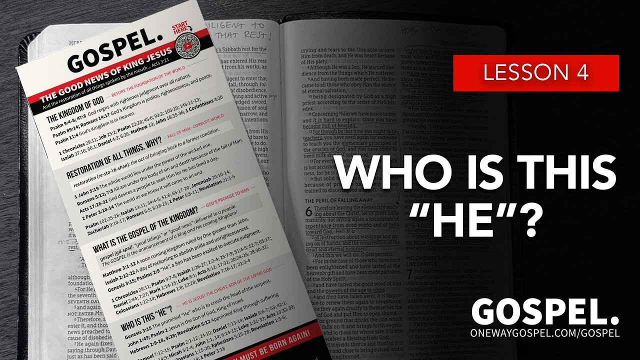 GOSPEL CARD - Lesson 4 - Who Is This "He"? // OneWayGospel