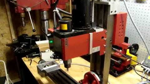 Sieg X2 mini mill cnc Z axis test .wmv