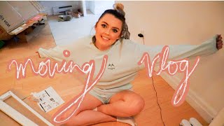 MOVING VLOG |Shop with me for my new apartment Walmart, IKEA, unboxing, settling in//move in vlog 3
