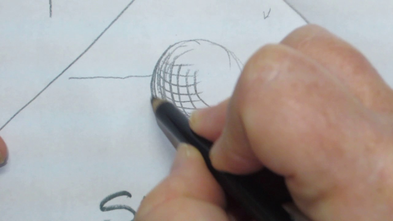 how to draw a sphere using cross hatching youtube