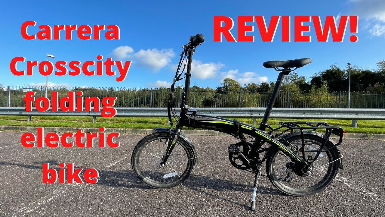 Review: Carrera Crosscity electric folding bike - YouTube