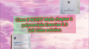 Class 9 ncert maths chapter 2 polynomials Exercise 2.3. full video solution #cbse #polynomials