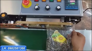 Máy hàn miệng túi liên tục FRD 1000, máy hàn miệng túi liên tục có indate FRD 1000