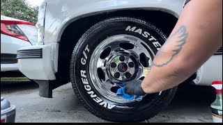 Car wash and detail vlog obs chevy polish wheels tutorial