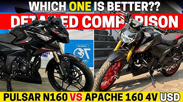 New 2025 Apache RTR 160 4V USD Vs Pulsar N160 Detailed Comparison 🔥| Best 160cc Bike ??