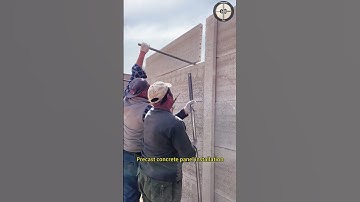 Precast concrete panel installation for house construction saves time, effort and cost