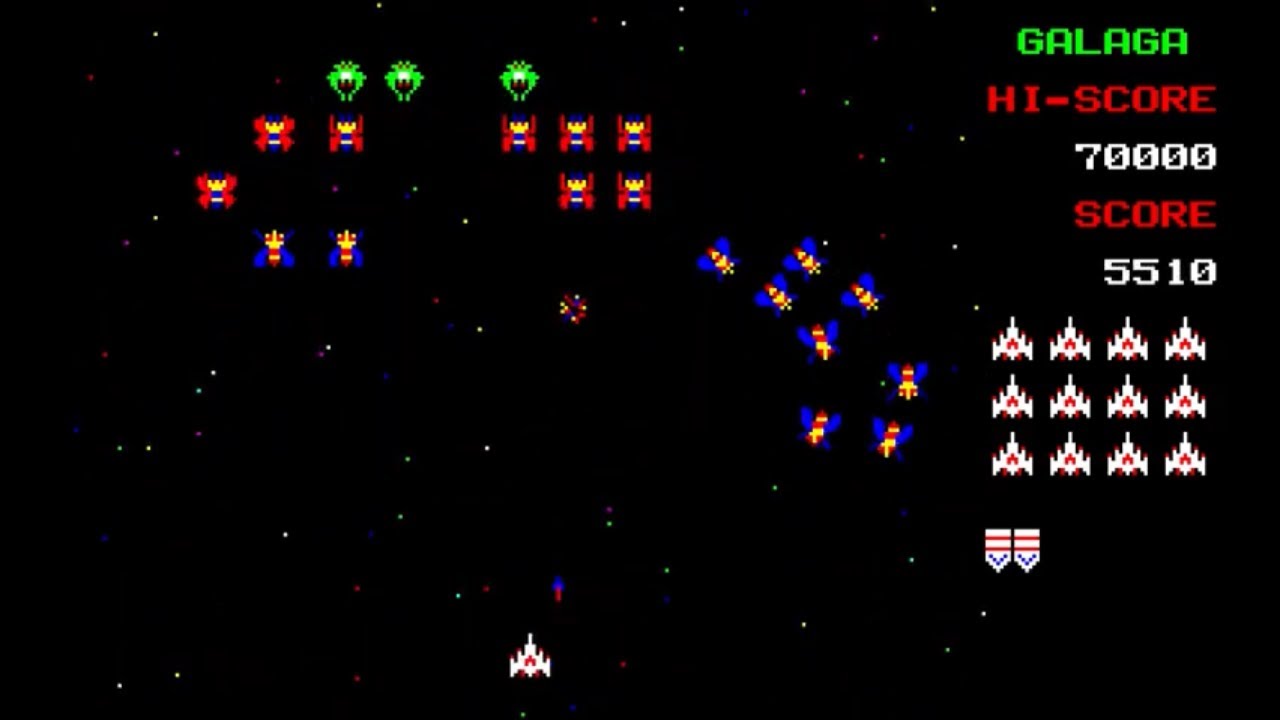 Sharp X1 Game: Galaga (1985 Dempa / Namco) - YouTube