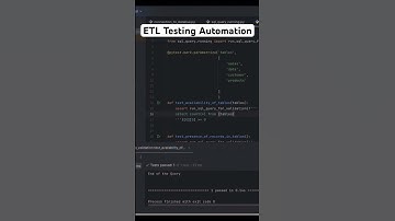 Testing the presence of tables in database | ETL Testing Automation #etltesting #automation #new