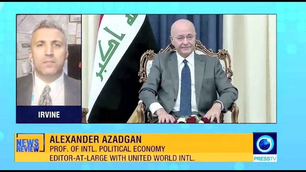 Prof. Azadgan (Live on Press TV) - Trump's Shameless Bombardment & Further Destabilization of Iraq