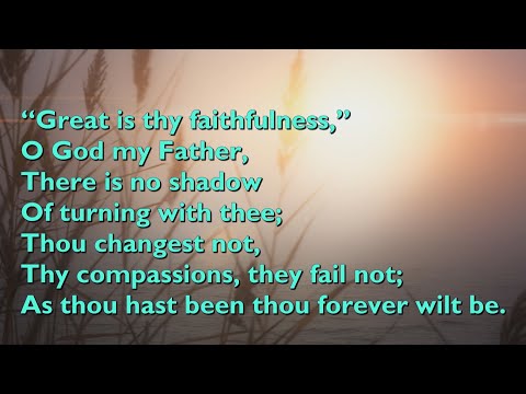 Great is Thy Faithfulness (Tune: Faithfulness - 3vv & chorus) [with lyrics for congregations]