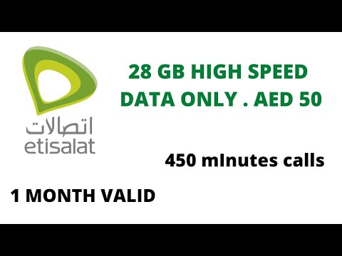 28 GB etisalat Data For 1 month at just 50 AED - etisalat offer uae