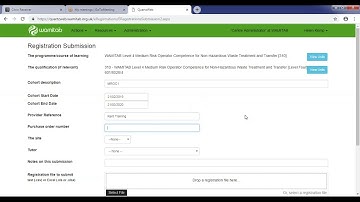 WAMITAB Quartz Training Video - Registration Submissions