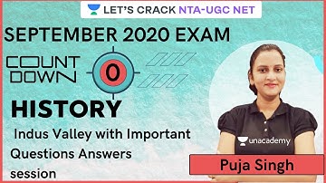 History | Indus Valley with Important Questions Answers session | NTA UGC NET | Puja Singh