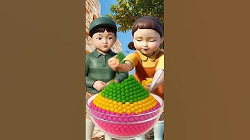 Squid Game AI Eating Korean Snack Popping Candy ASMR #asmrRainbow #squidgame #squidgame2 #ai