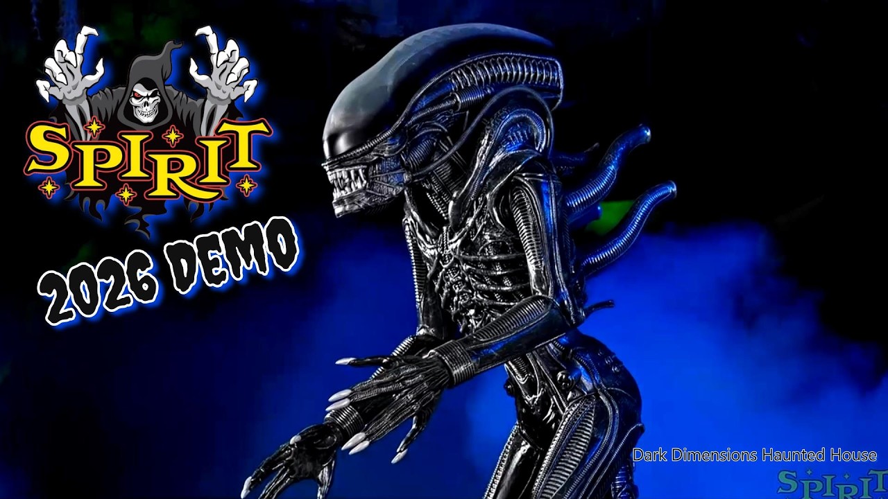 NEW Spirit Halloween Alien Xenomorph Horror Sci-Fi Animatronic Prop ...