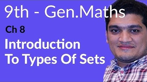 9th Class General Math, Ch 8, lec 1, Introduction to Types of Sets-Matric Part 1 Gen Math