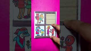 Italian brainrot couples cardboard challenge game #shorts #italianbrainrot  #cardboardcraft #puzzle