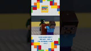 LEGO Minecraft 100 days: Day 6 The Bizarre Fight [EP3]- Stop motion #shorts