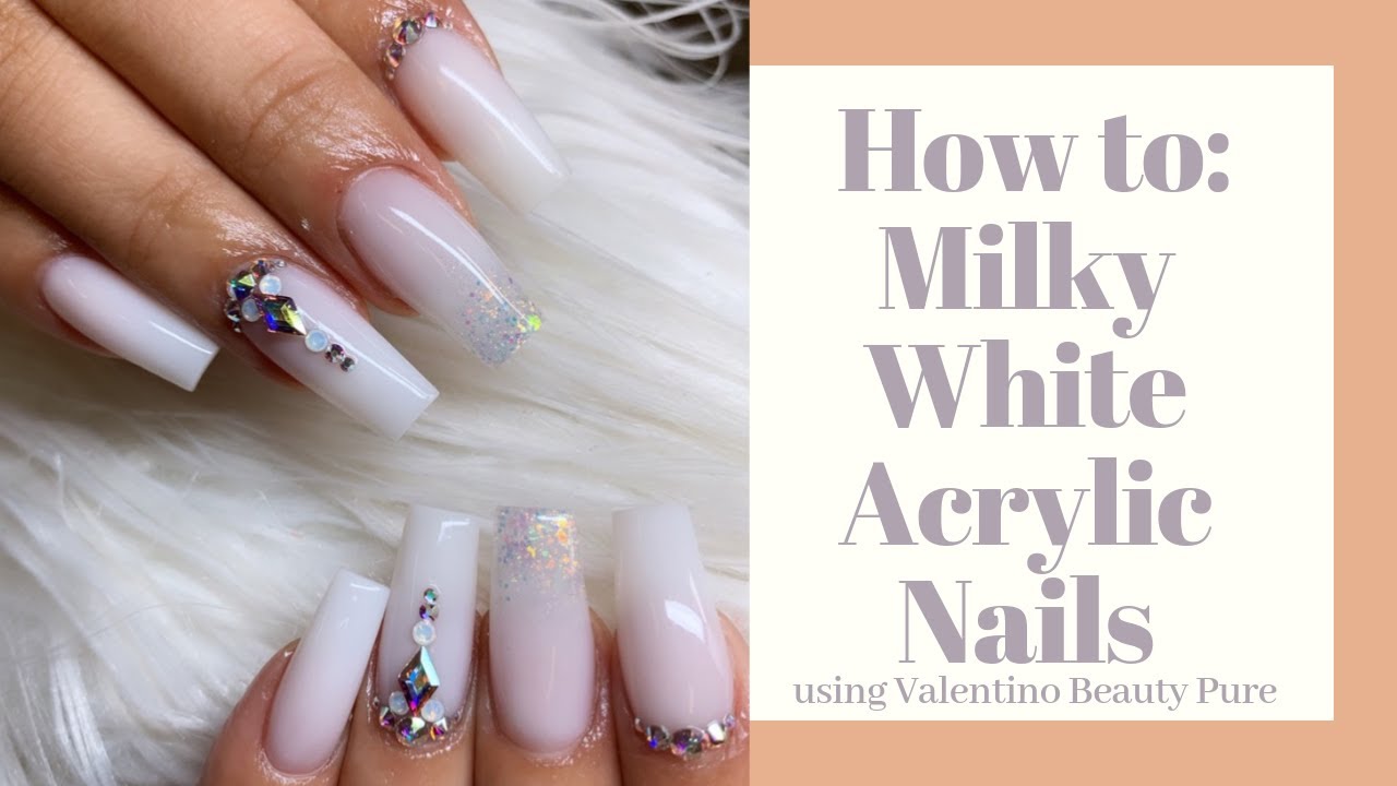 Gold Leaf Acrylic Nail Powder , Milky White Acrylic, Glitter