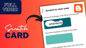 [FULL VIDEO] Build Scratch Card Effect Using HTML, CSS & JavaScript | Blogger
