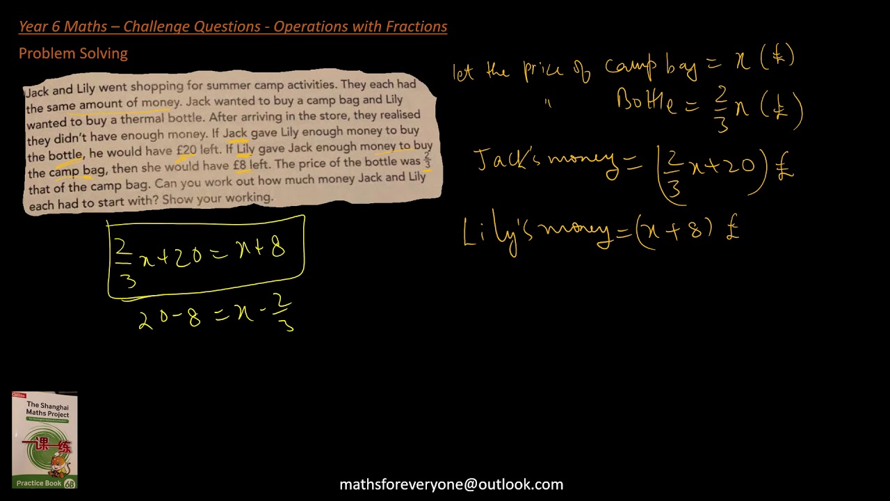 fraction problem solving ks2