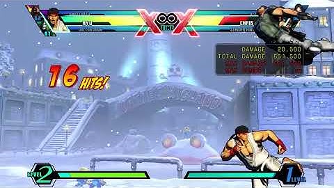 UMVC3 Ryu - Double Shin Shoryuken without assists or XF