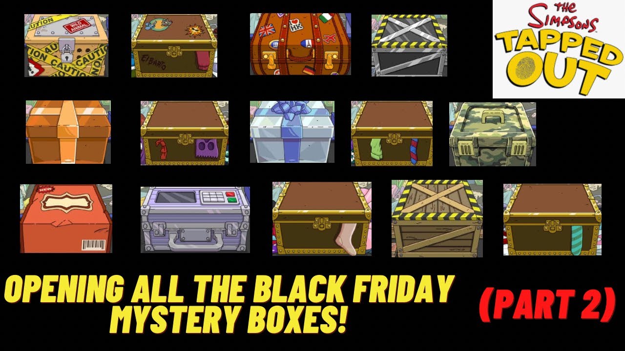 The Simpsons Tapped Out Opening All The Black Friday Mystery Boxes